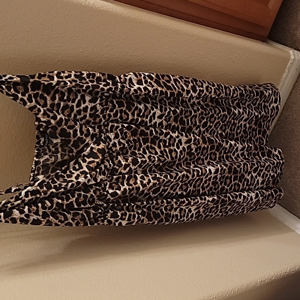 Plus Size Animal Print Spaghetti Strap Dress 🐆